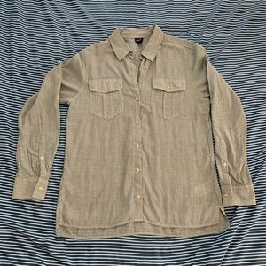 Patagonia Button Down Top blue & white striped